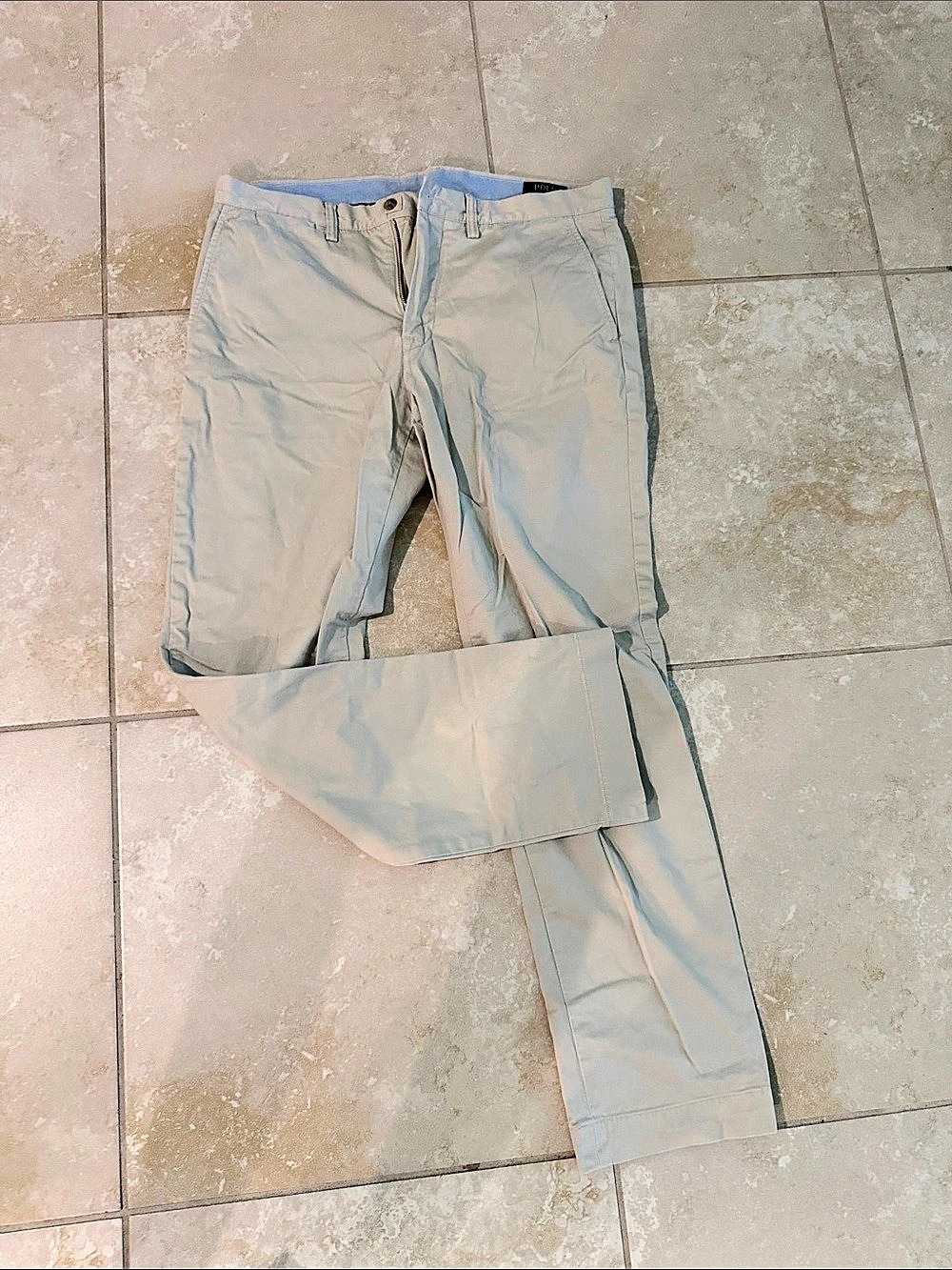Polo Ralph Lauren The Polo Chino Stretch Straight Fit Pant Blue Waist 34 x 32